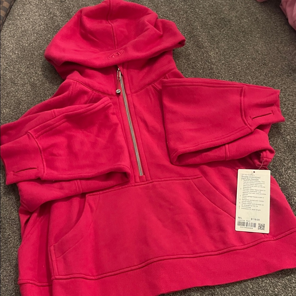 Lululemon Athletica Vibrant Pink Hoodie